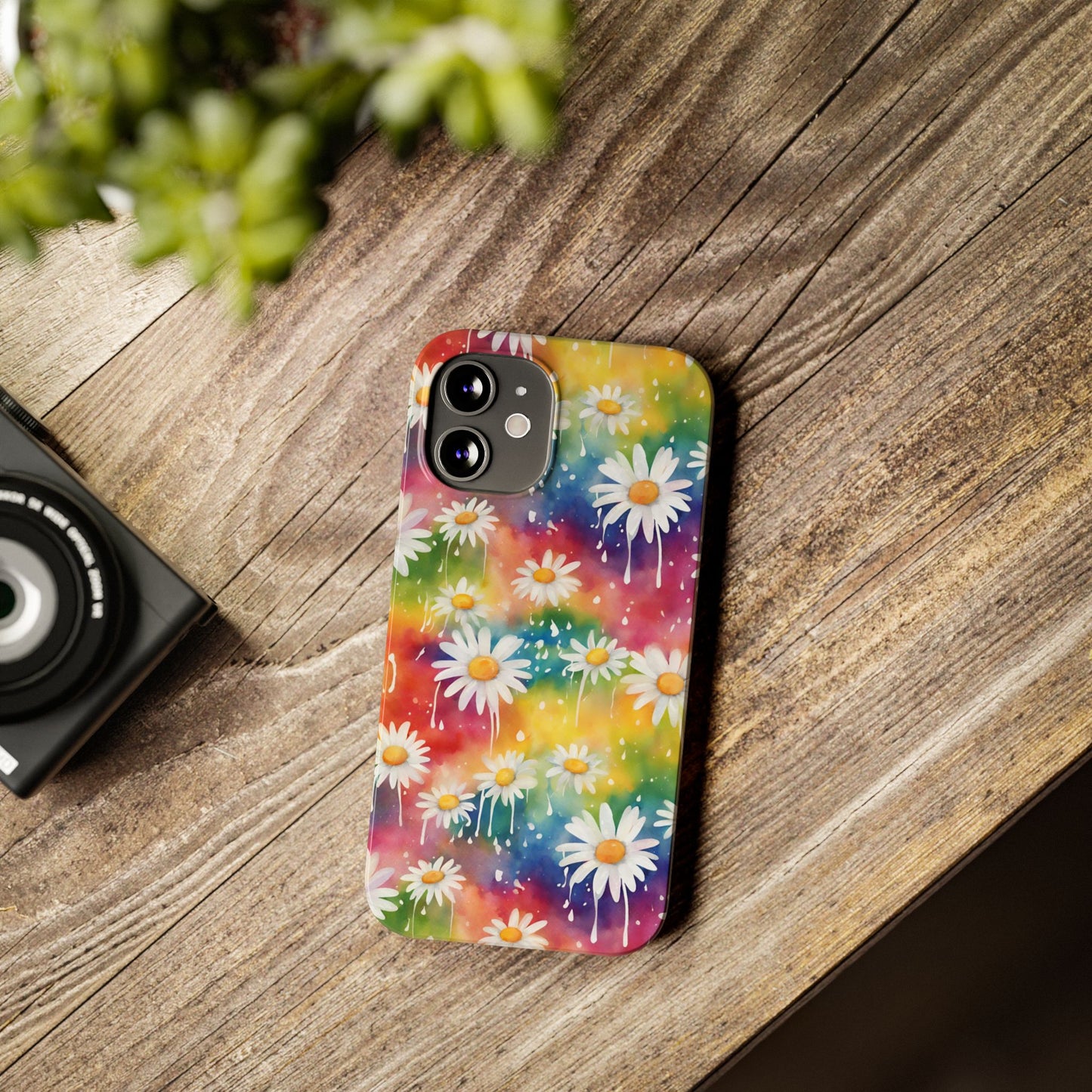 Daisy Rainbow Storm: Slim & Sleek Art Case