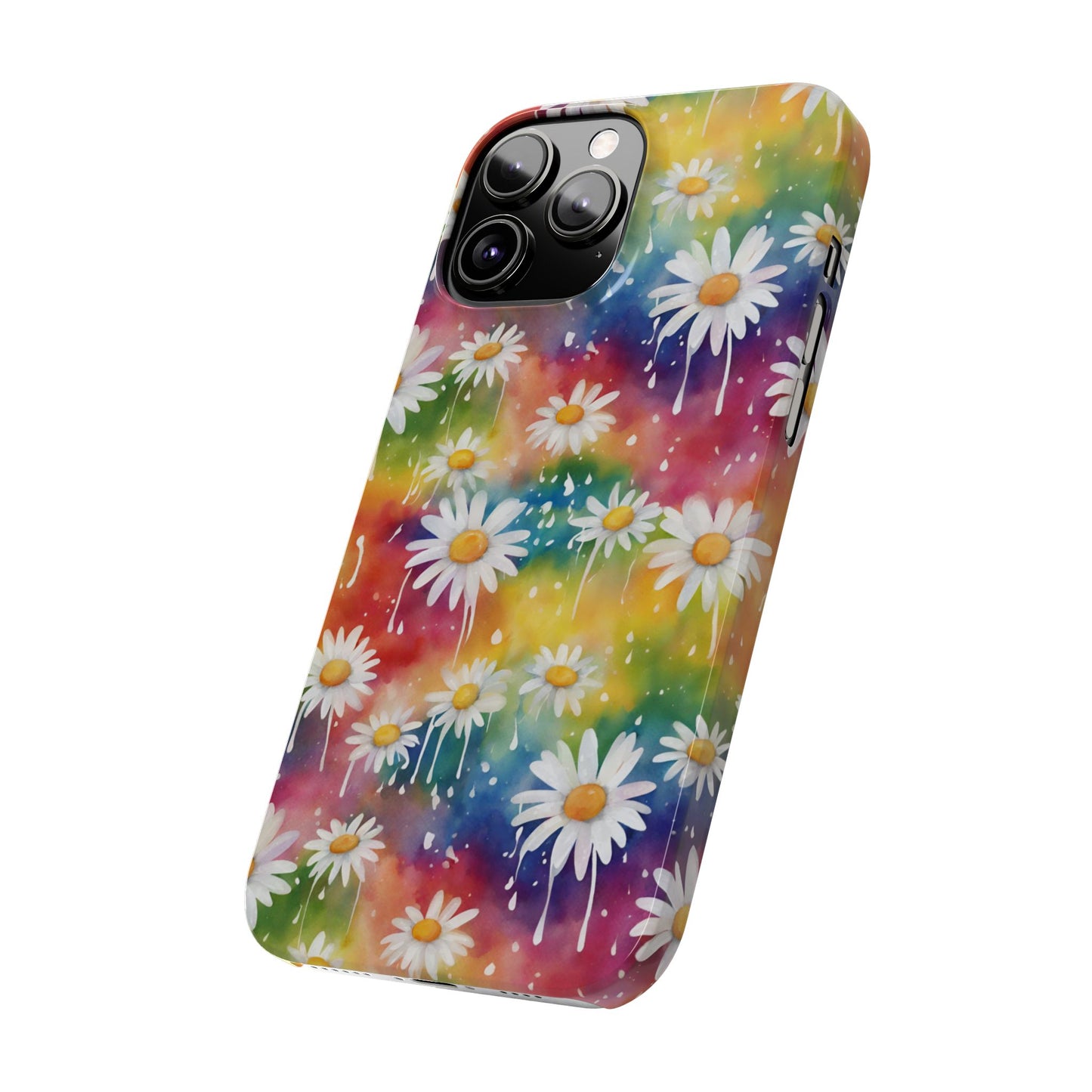 Daisy Rainbow Storm: Slim & Sleek Art Case