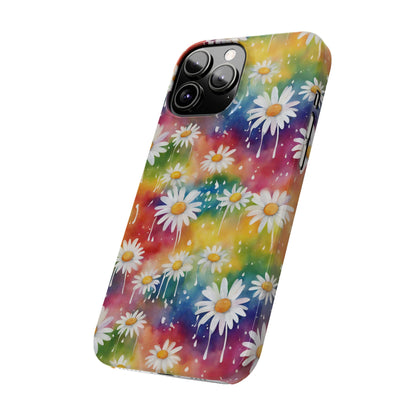 Daisy Rainbow Storm: Slim & Sleek Art Case