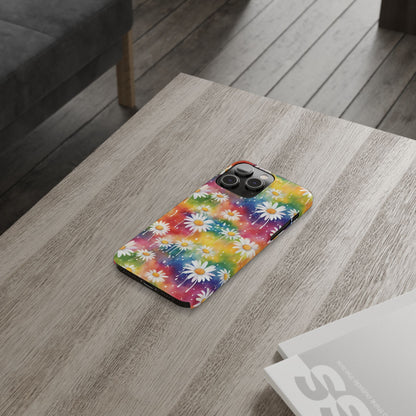 Daisy Rainbow Storm: Slim & Sleek Art Case