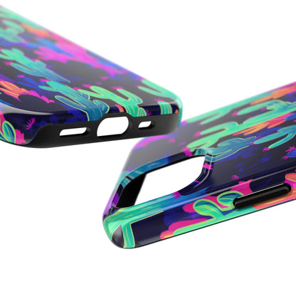 Neon Desert Magic: Electric Cactus Tough Case