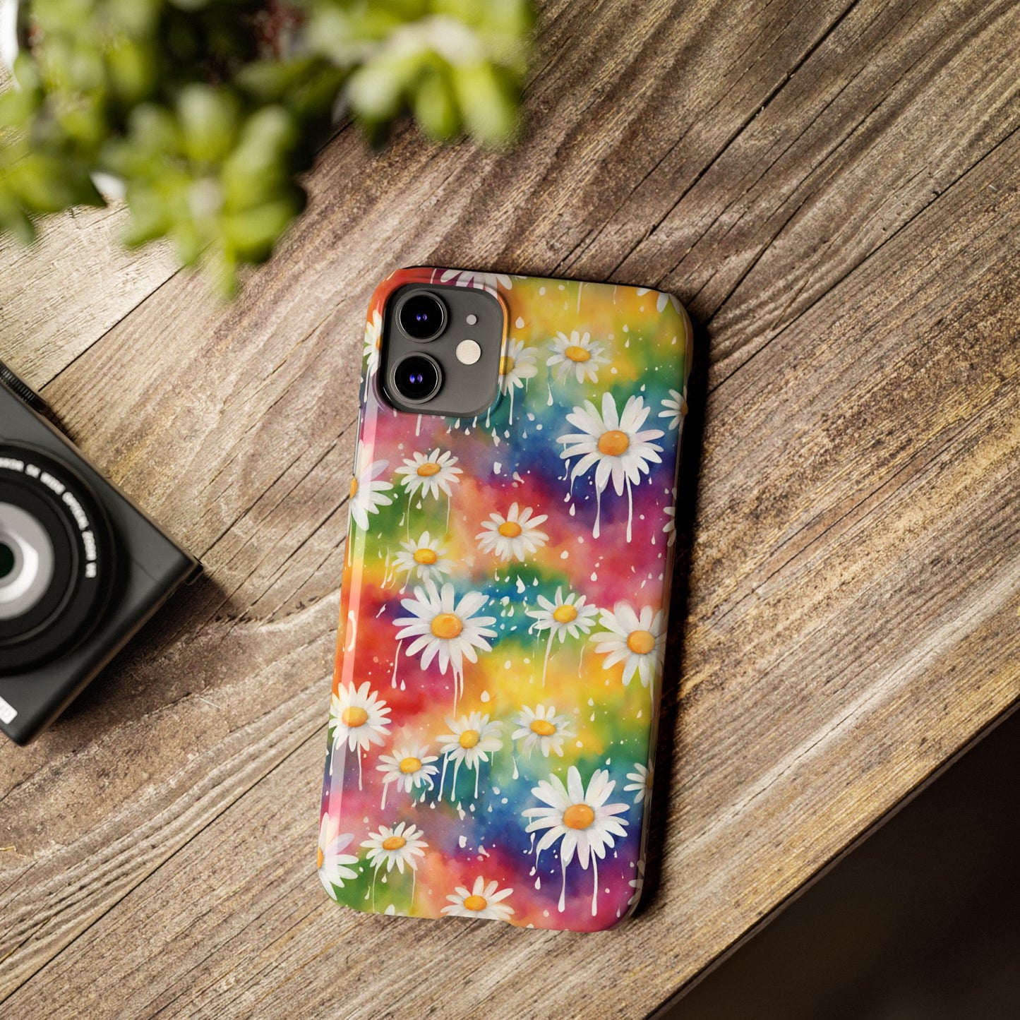 Daisy Rainbow Storm: Slim & Sleek Art Case