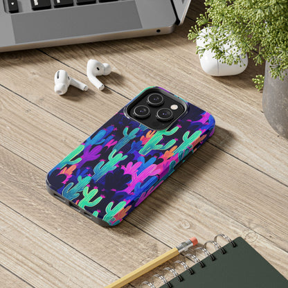 Neon Desert Magic: Electric Cactus Tough Case