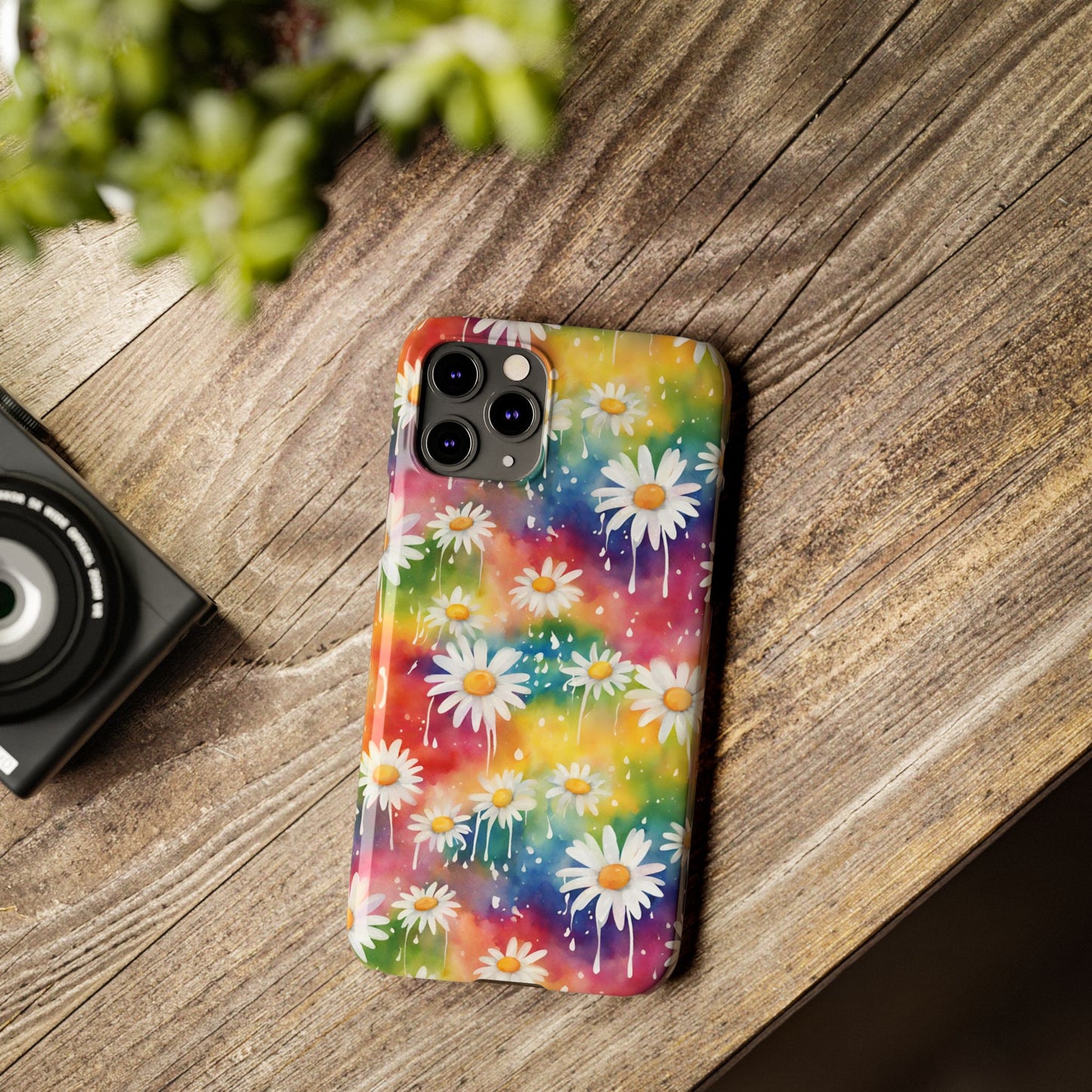 Daisy Rainbow Storm: Slim & Sleek Art Case