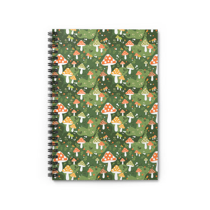 Mushroom Forest Spiral Notebook | Ruled Lined Journal