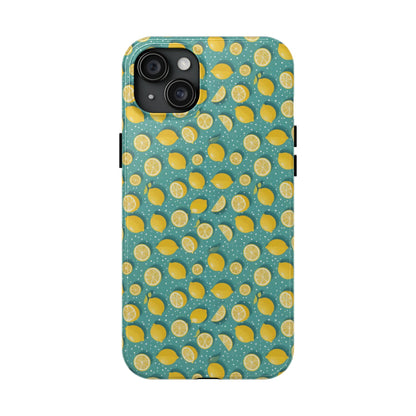 Zesty Teal Lemon: Polka Dot Tough Case