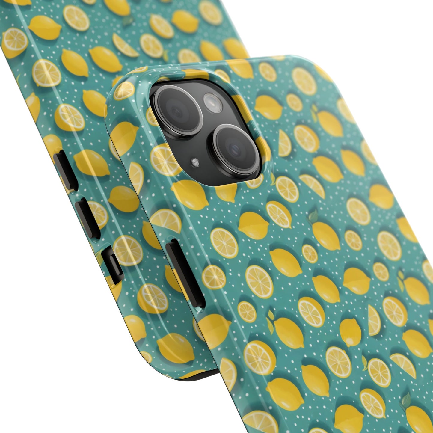 Zesty Teal Lemon: Polka Dot Tough Case