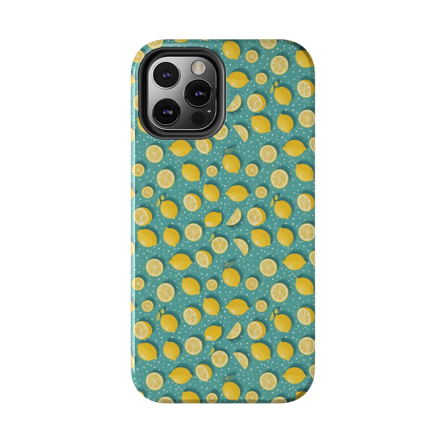 Zesty Teal Lemon: Polka Dot Tough Case