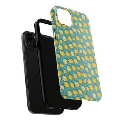 Zesty Teal Lemon: Polka Dot Tough Case