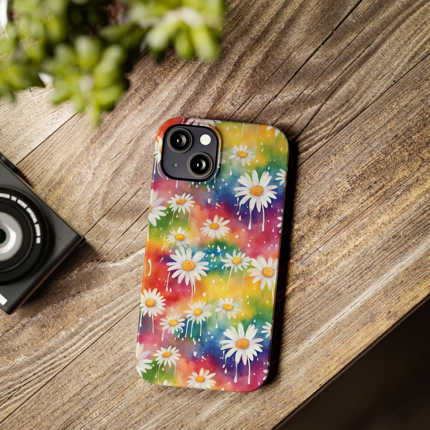 Daisy Rainbow Storm: Slim & Sleek Art Case
