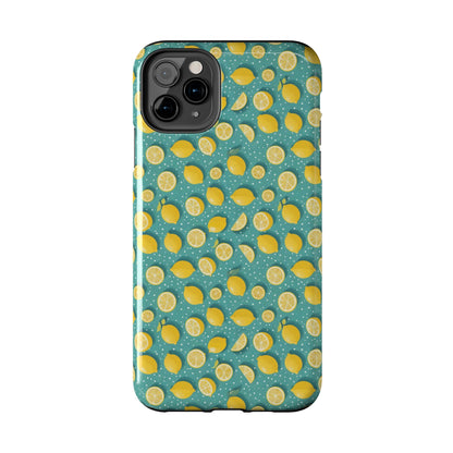 Zesty Teal Lemon: Polka Dot Tough Case
