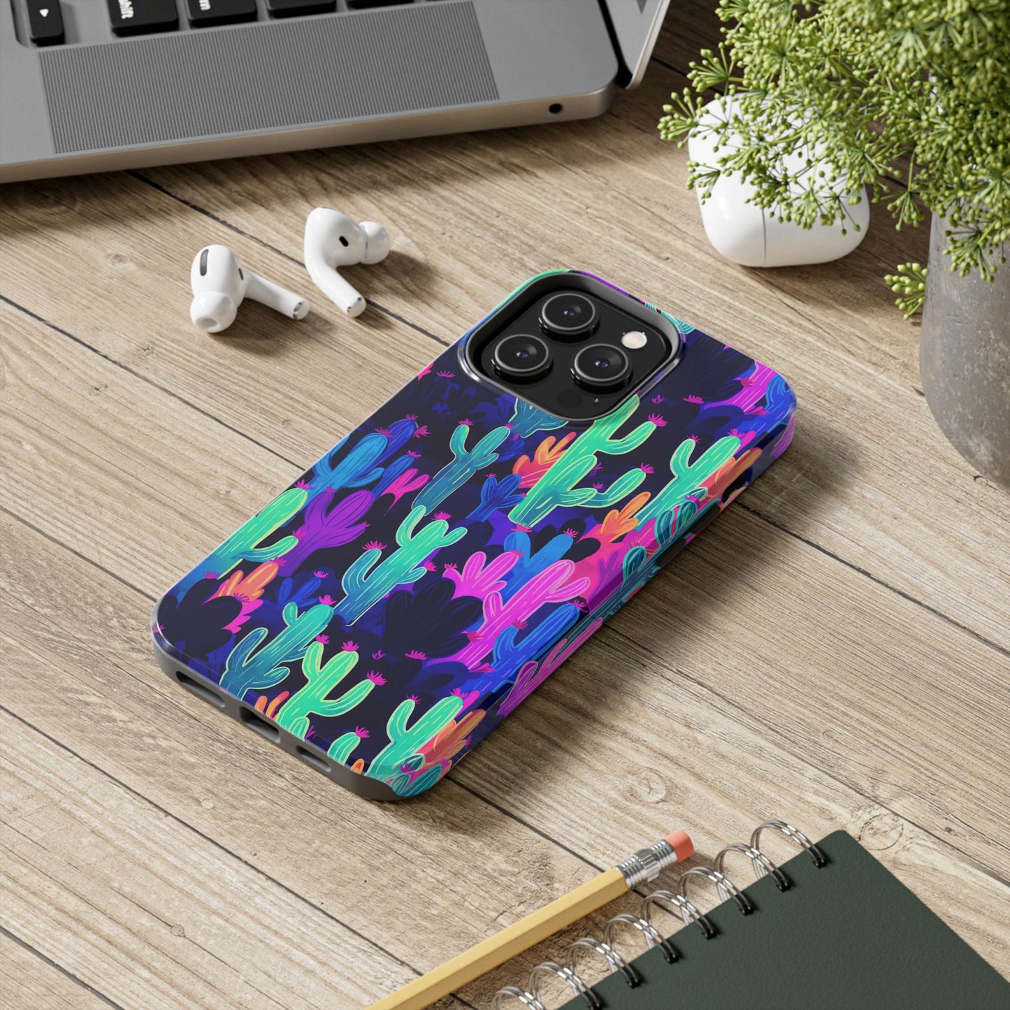 Neon Desert Magic: Electric Cactus Tough Case