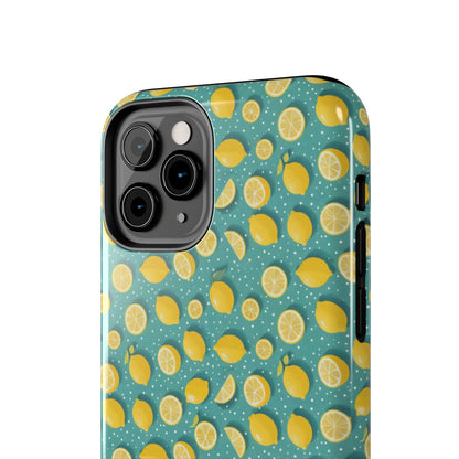 Zesty Teal Lemon: Polka Dot Tough Case