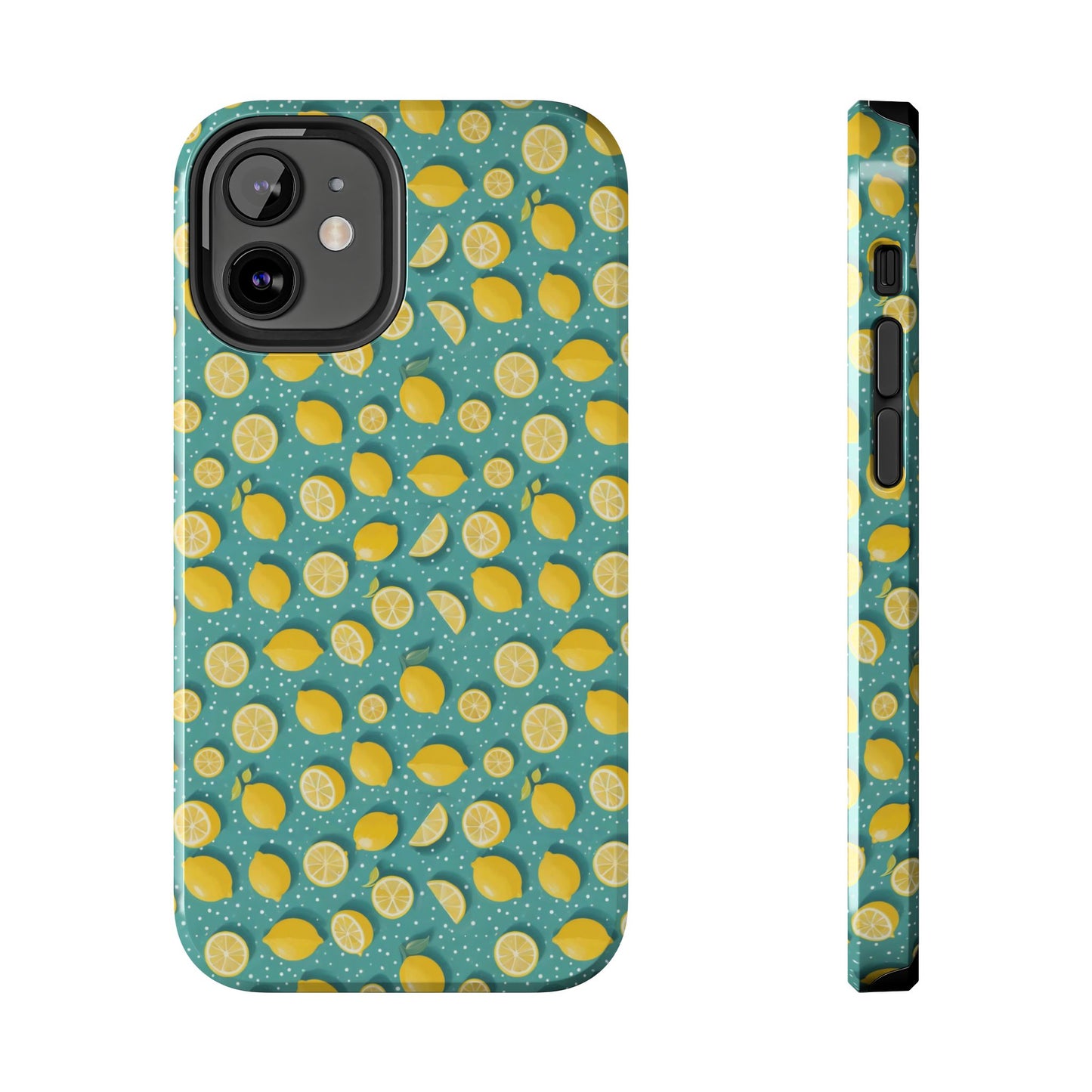Zesty Teal Lemon: Polka Dot Tough Case