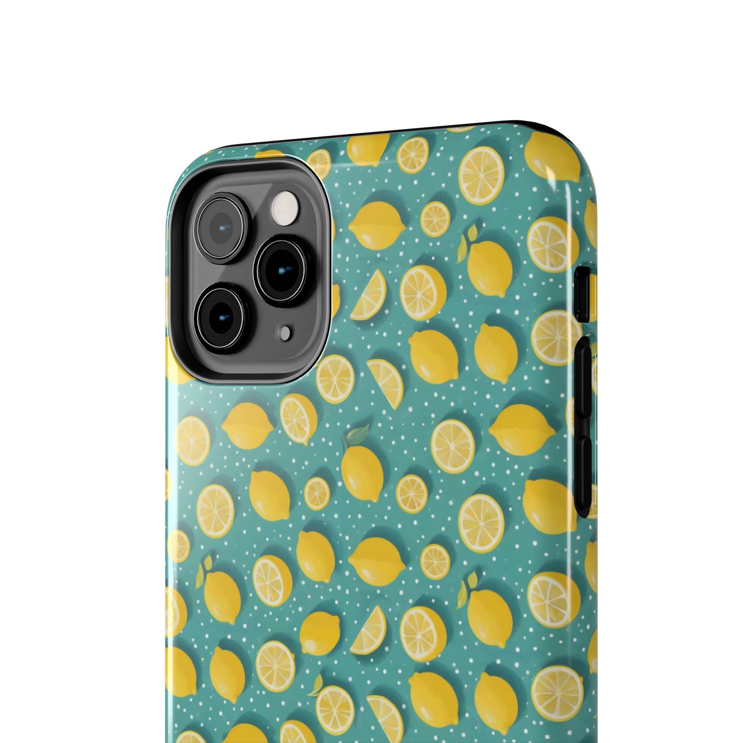 Zesty Teal Lemon: Polka Dot Tough Case