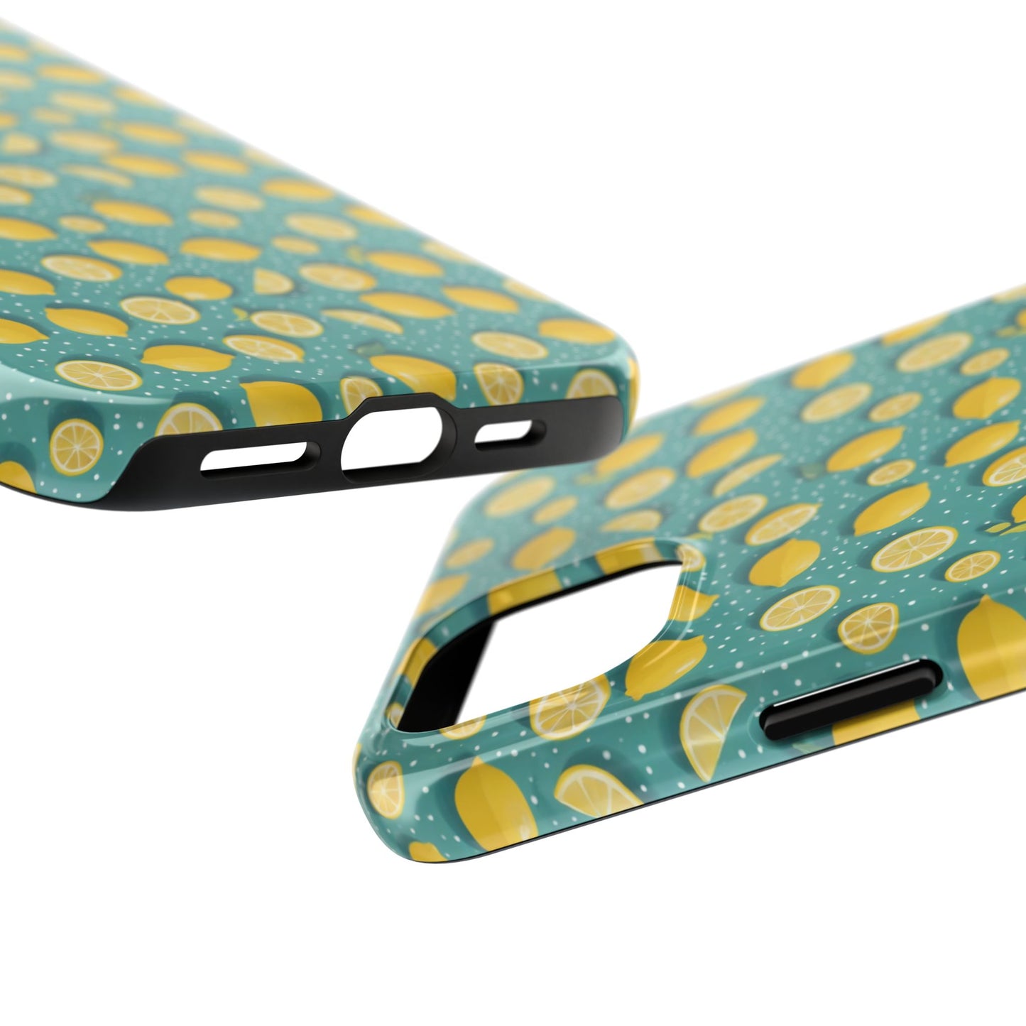 Zesty Teal Lemon: Polka Dot Tough Case