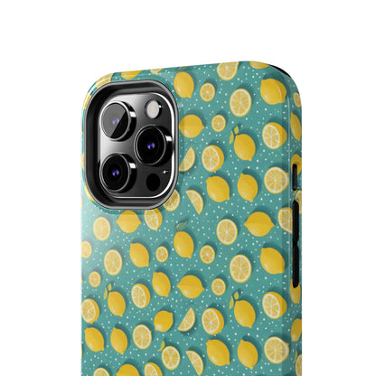 Zesty Teal Lemon: Polka Dot Tough Case