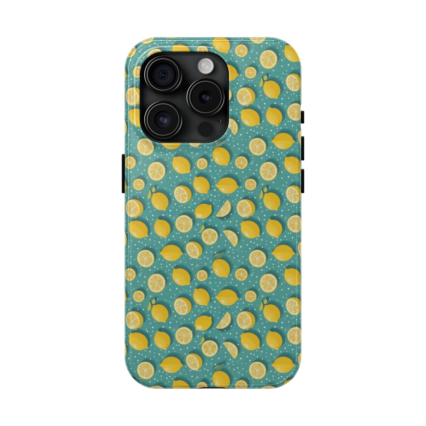 Zesty Teal Lemon: Polka Dot Tough Case