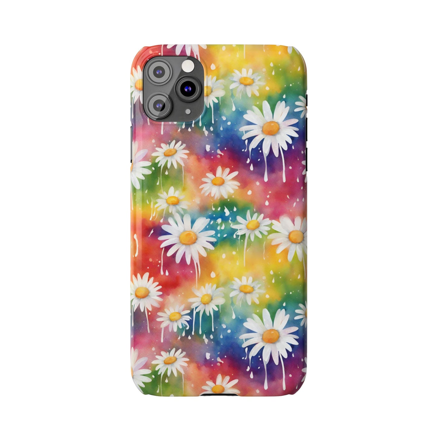 Daisy Rainbow Storm: Slim & Sleek Art Case