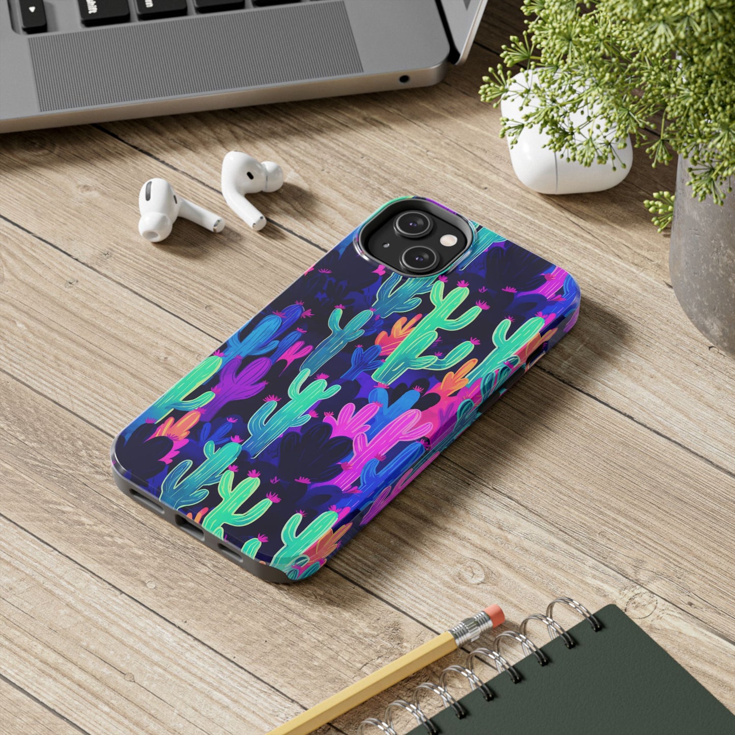Neon Desert Magic: Electric Cactus Tough Case