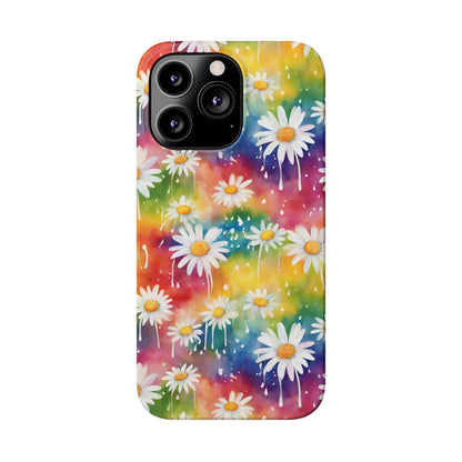 Daisy Rainbow Storm: Slim & Sleek Art Case