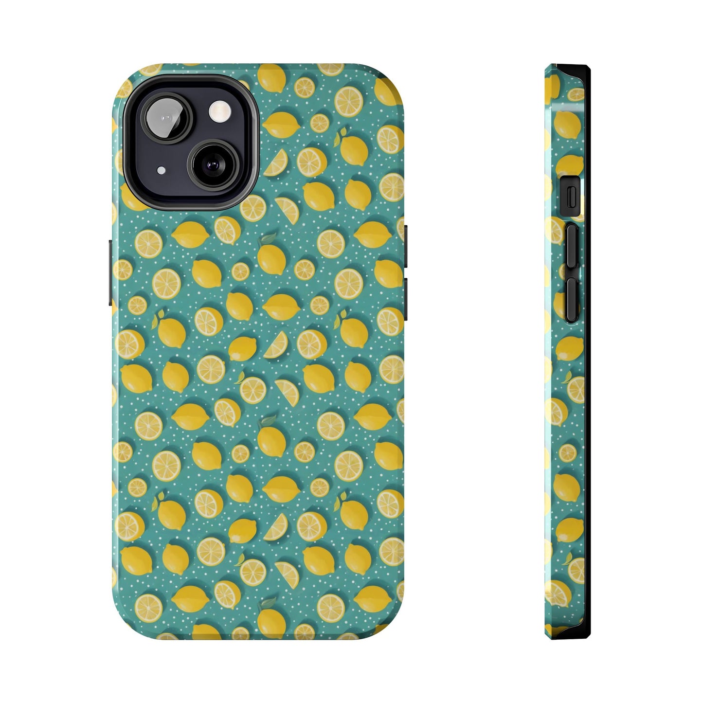 Zesty Teal Lemon: Polka Dot Tough Case
