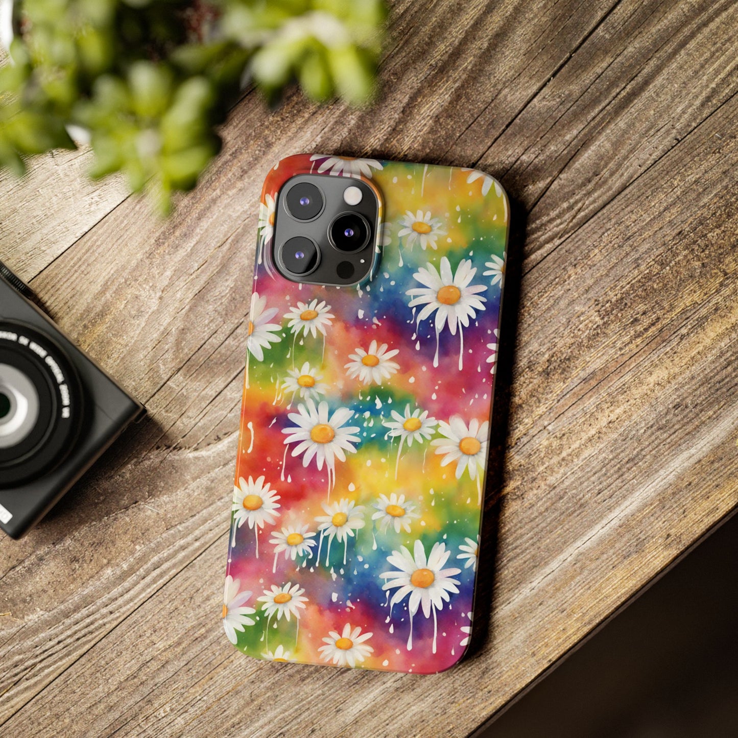 Daisy Rainbow Storm: Slim & Sleek Art Case