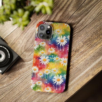 Daisy Rainbow Storm: Slim & Sleek Art Case