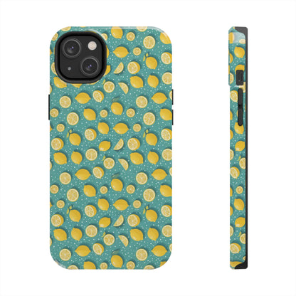 Zesty Teal Lemon: Polka Dot Tough Case