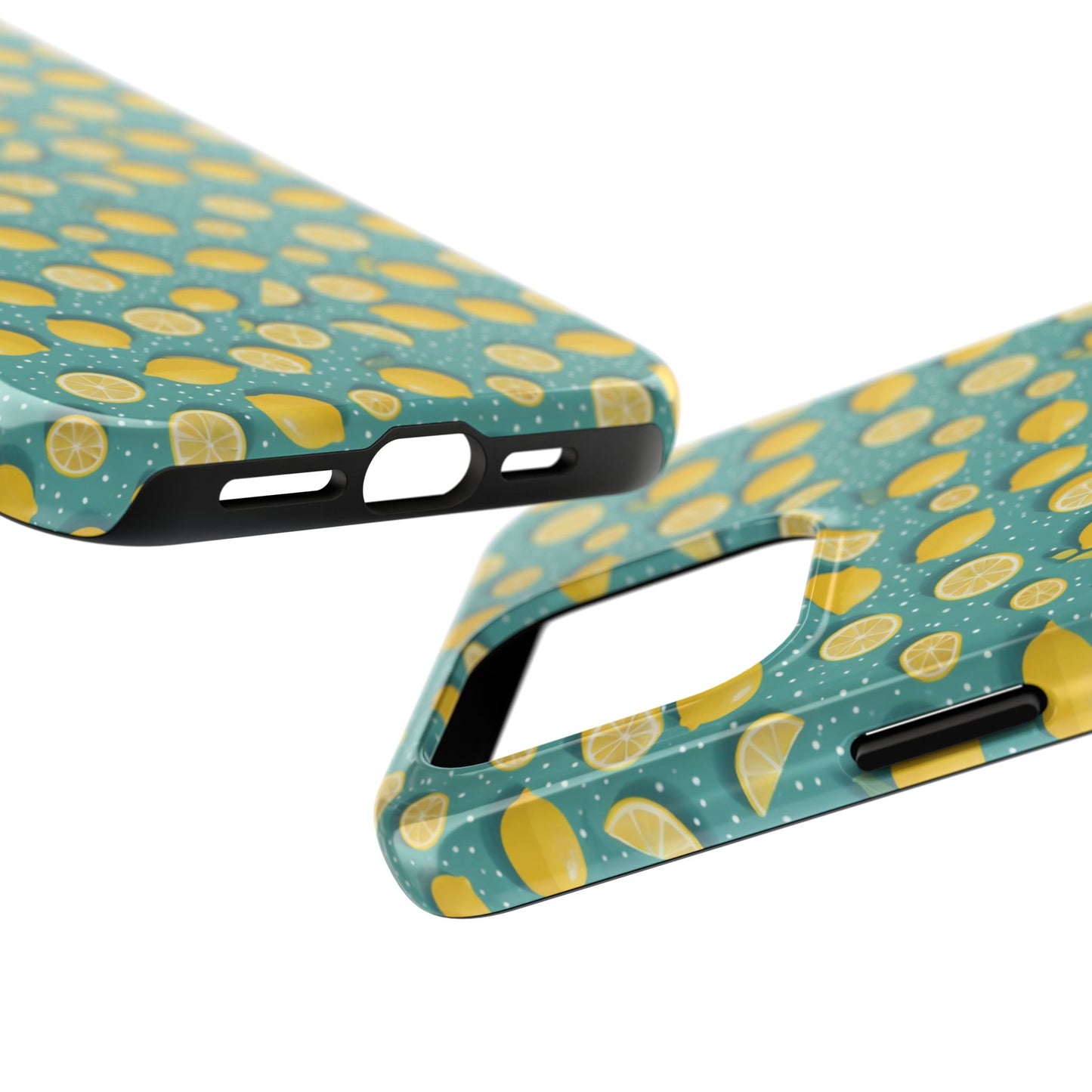 Zesty Teal Lemon: Polka Dot Tough Case
