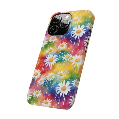 Daisy Rainbow Storm: Slim & Sleek Art Case