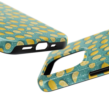 Zesty Teal Lemon: Polka Dot Tough Case