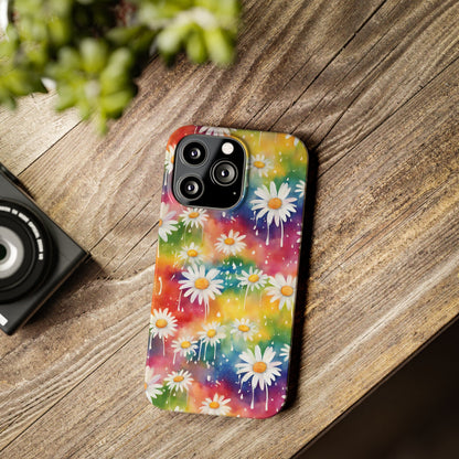 Daisy Rainbow Storm: Slim & Sleek Art Case