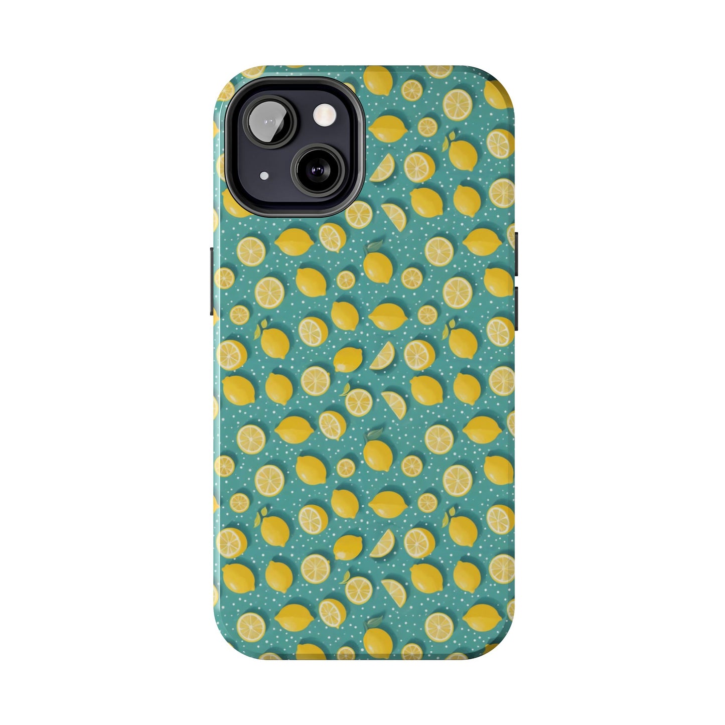 Zesty Teal Lemon: Polka Dot Tough Case