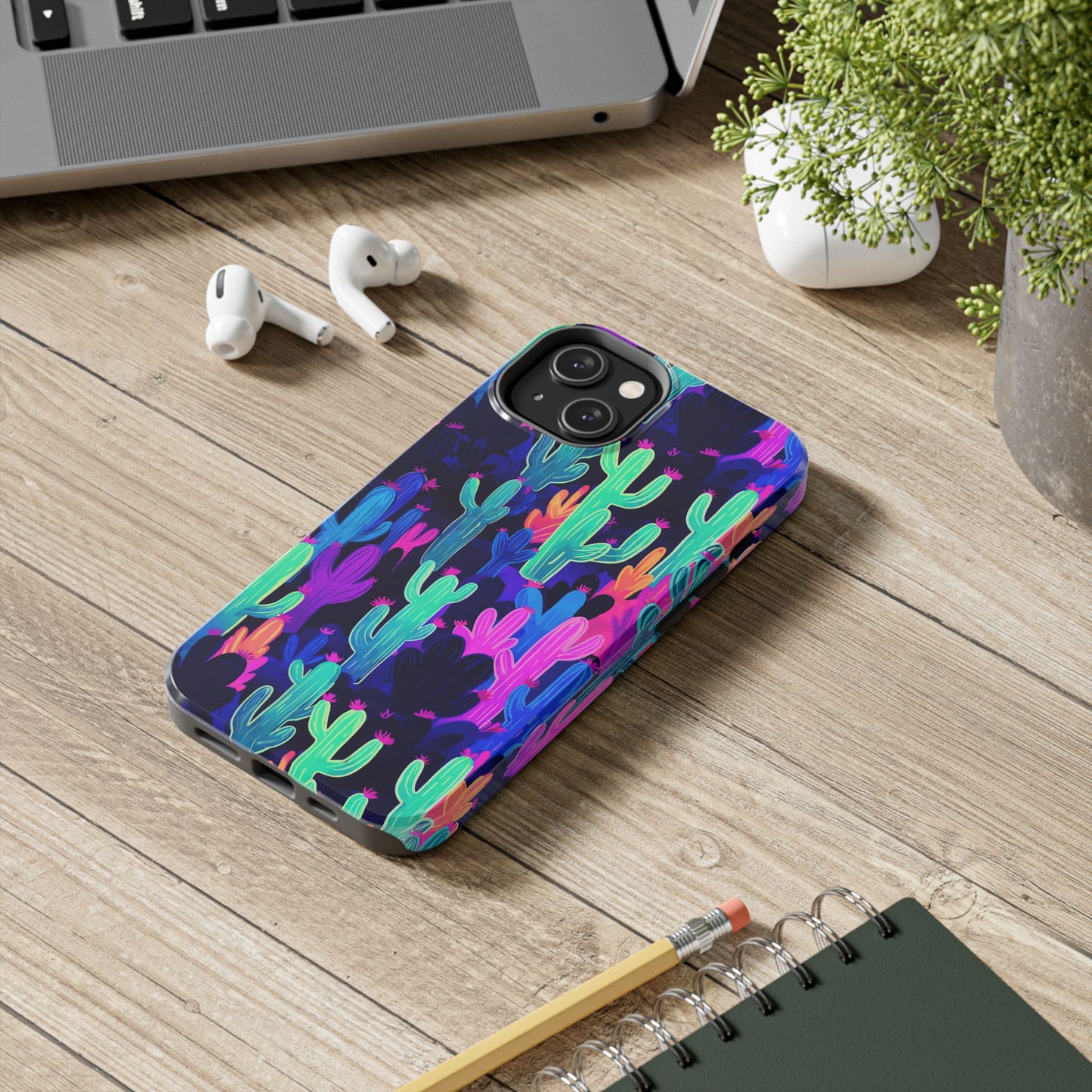Neon Desert Magic: Electric Cactus Tough Case