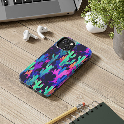 Neon Desert Magic: Electric Cactus Tough Case