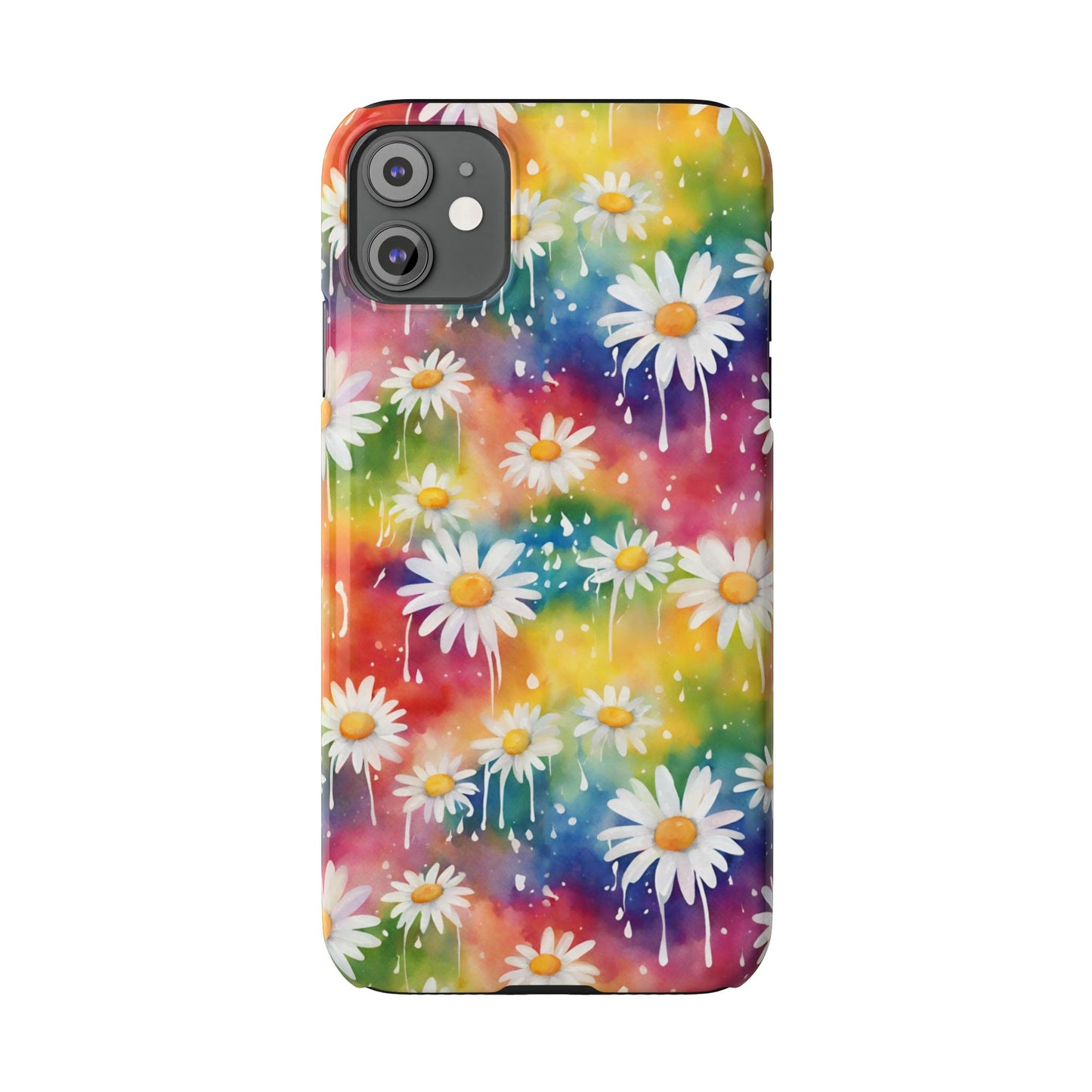Daisy Rainbow Storm: Slim & Sleek Art Case