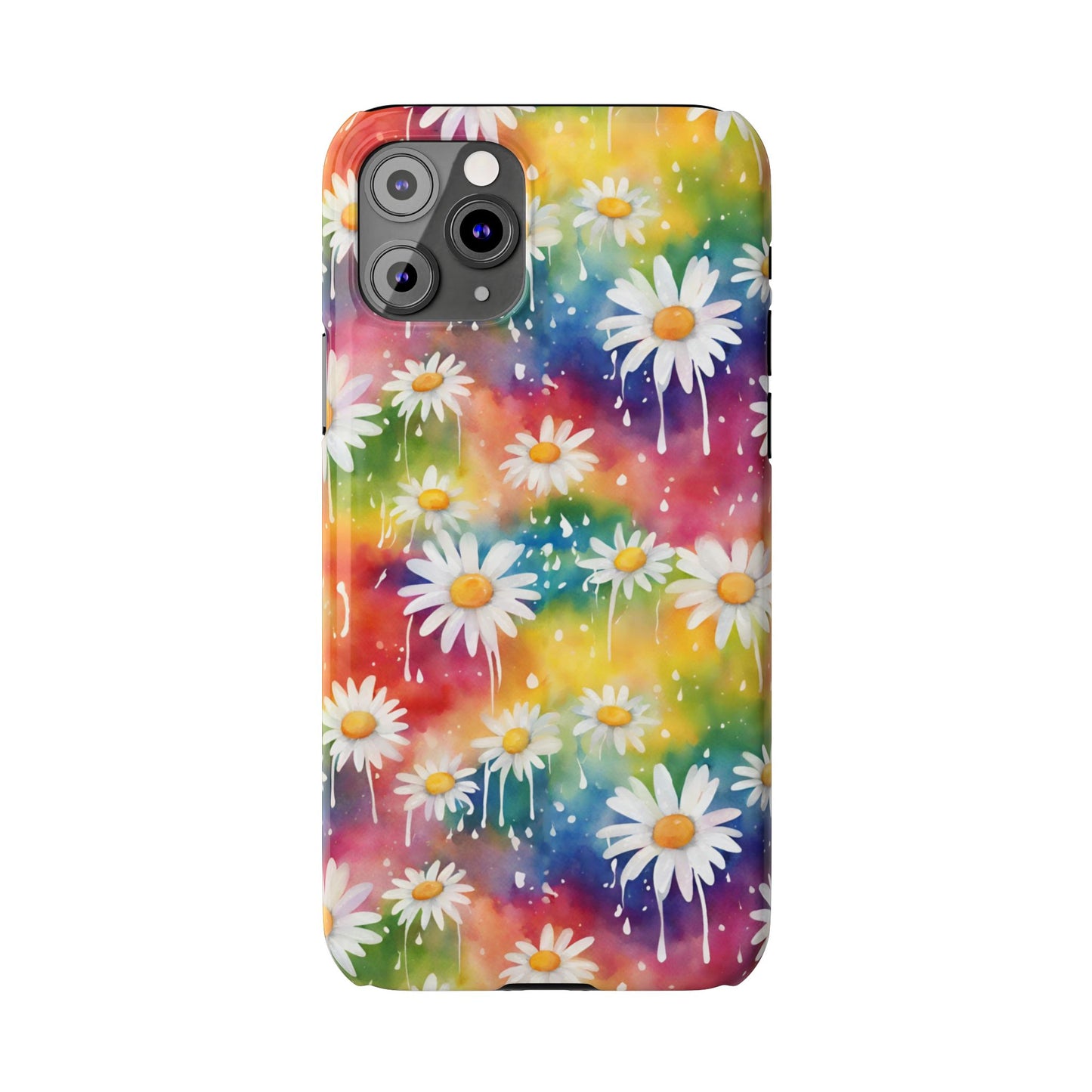 Daisy Rainbow Storm: Slim & Sleek Art Case