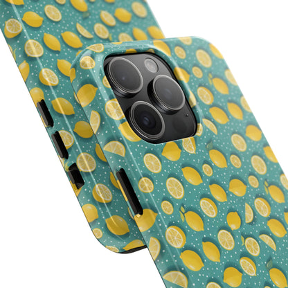 Zesty Teal Lemon: Polka Dot Tough Case
