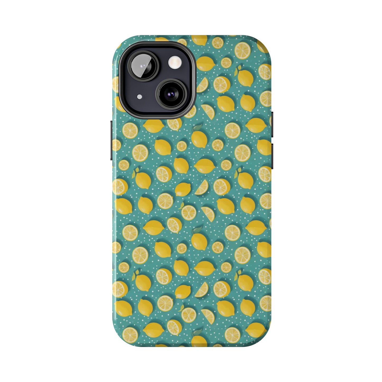 Zesty Teal Lemon: Polka Dot Tough Case