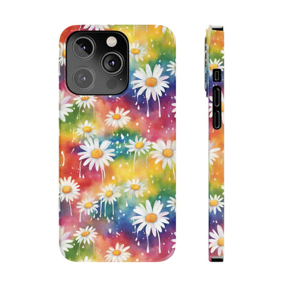Daisy Rainbow Storm: Slim & Sleek Art Case
