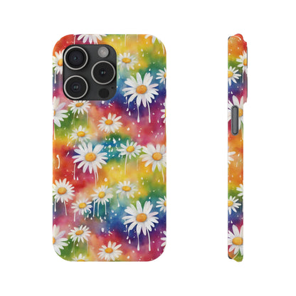 Daisy Rainbow Storm: Slim & Sleek Art Case