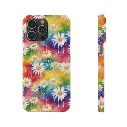Daisy Rainbow Storm: Slim & Sleek Art Case